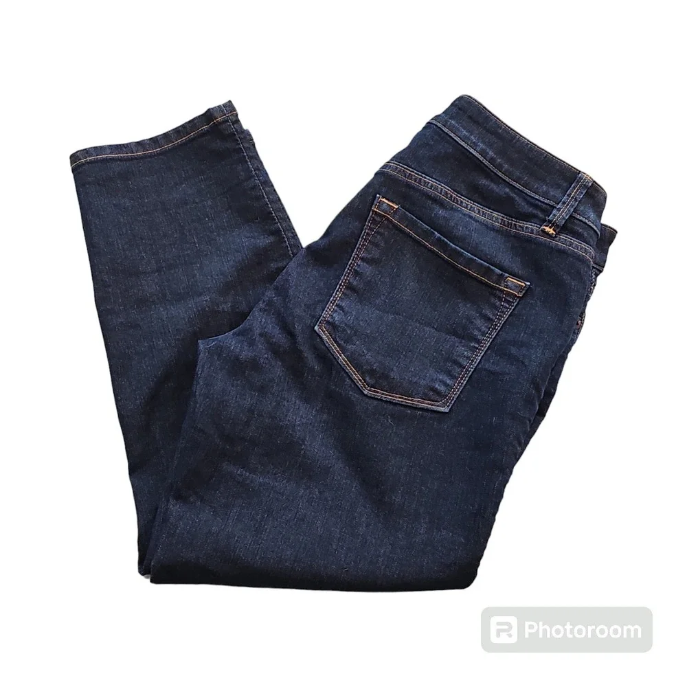 Loft Womens Blue Cropped Ann Taylor Low Rise‎ Curvy Denim Jeans Size 28/6